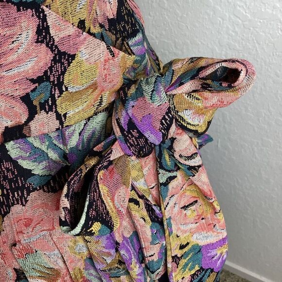 Phoebe Vintage 80’s Layered Faux Wrap Sheath Dress Size 10 - Picture 6 of 14